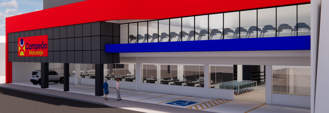 Projeto Supermercado Campeão Dois Unidos - Figueredo Planejamento Arquitetura